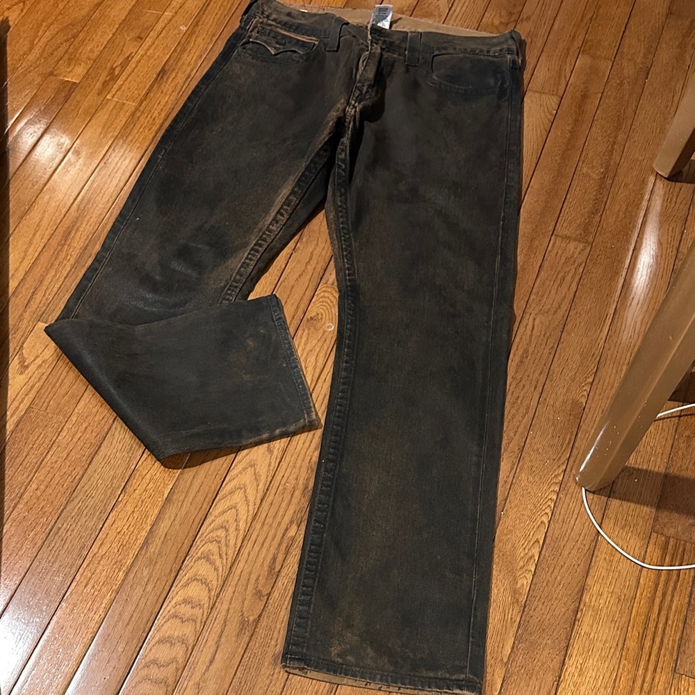 True Religion Tan Denim Jeans